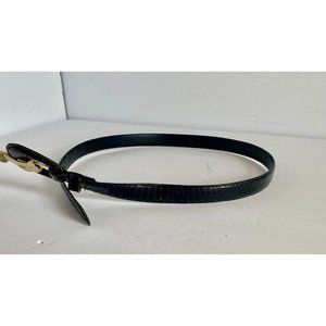 Genuine Snake Skin Dress‎ Belt Women 26 Black Buckle Adjustable